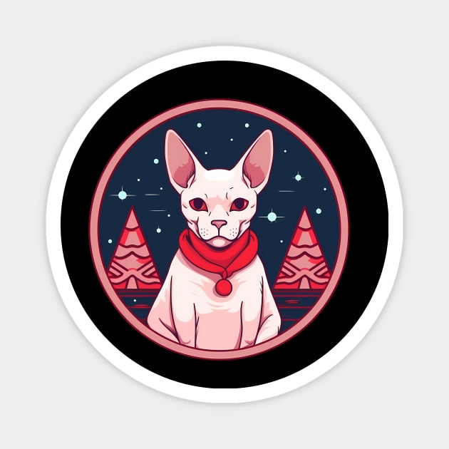 Sphynx Cat Xmas, Love Cats Magnet by logiamerch